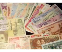 В продаже 30 иностранных новых банкнот = 1000 рублей с доставкой по РФ